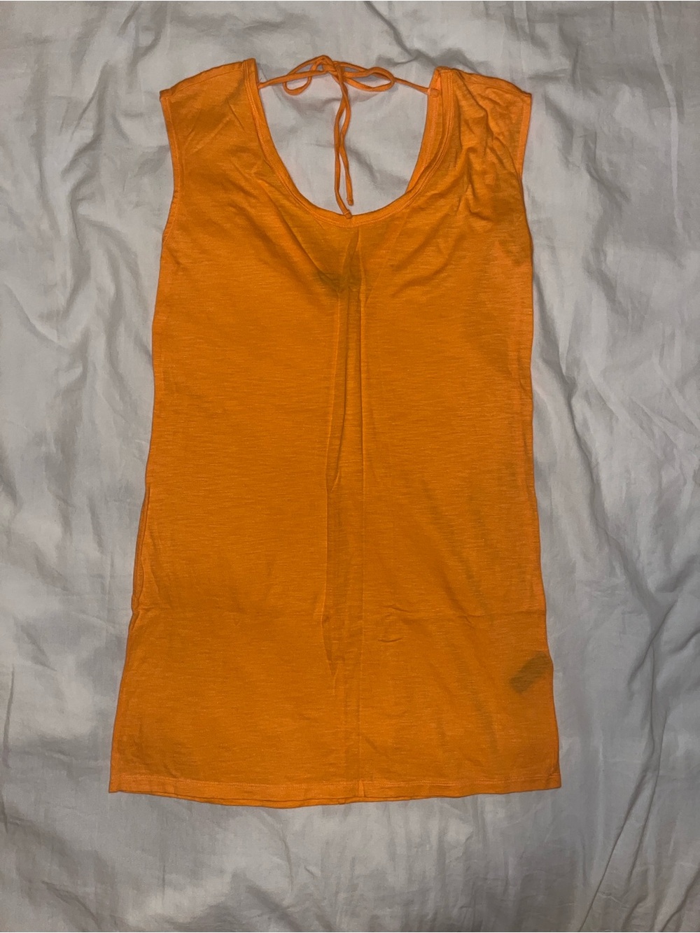 Express Bright Orange Tie-Back Dress